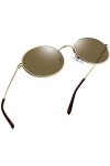 Joopin Lunette de Soleil Ovale Vintage Lunettes Polarisées Homme Femme