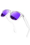 KANASTAL Lunettes de Soleil Polarisées pour Femme et Homme Lunettes de soleil Homme Monture Transparente Lunettes Soleil Miro