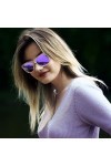KANASTAL Lunettes de Soleil Polarisées pour Femme et Homme Lunettes de soleil Homme Monture Transparente Lunettes Soleil Miro