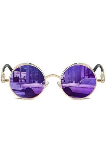 ROCKNIGHT ronde miroir femmes lunettes de soleil femmes polarisées Protection UV violet Vintage dames UV400 lunettes de solei