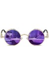 ROCKNIGHT ronde miroir femmes lunettes de soleil femmes polarisées Protection UV violet Vintage dames UV400 lunettes de solei