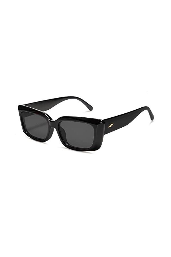 SOJOS Lunettes de soleil rectangulaires femmes à la mode pour petit visage 90s Retro Shades Sunnies Gafas de sole Chunky Ang