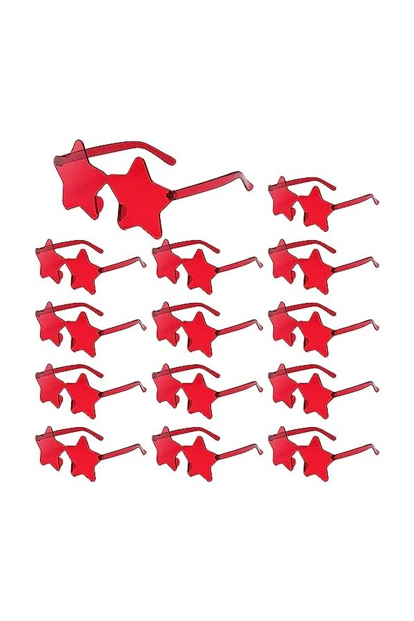 Yeooa 14 pièces de lunettes de soleil mignonnes en forme détoile colorées transparentes et sans monture ensemble de lunettes