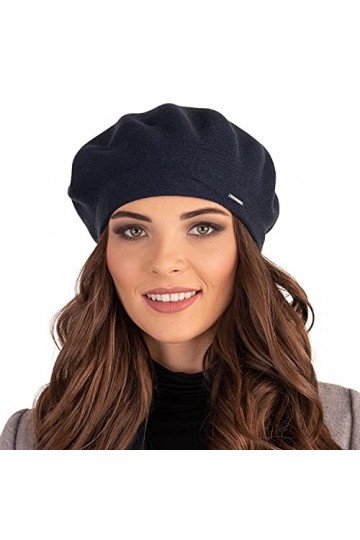 VIVISENCE Femme Béret Classique Et Élégant 7005, Fabriqué en UE, Rose,UNI