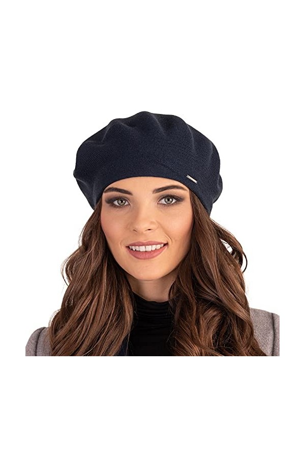 VIVISENCE Femme Béret Classique Et Élégant 7005, Fabriqué en UE, Rose,UNI