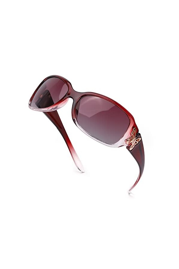 LVIOE Lunette de Soleil Femme Diamante Polarisée UVA&UVB Protection
