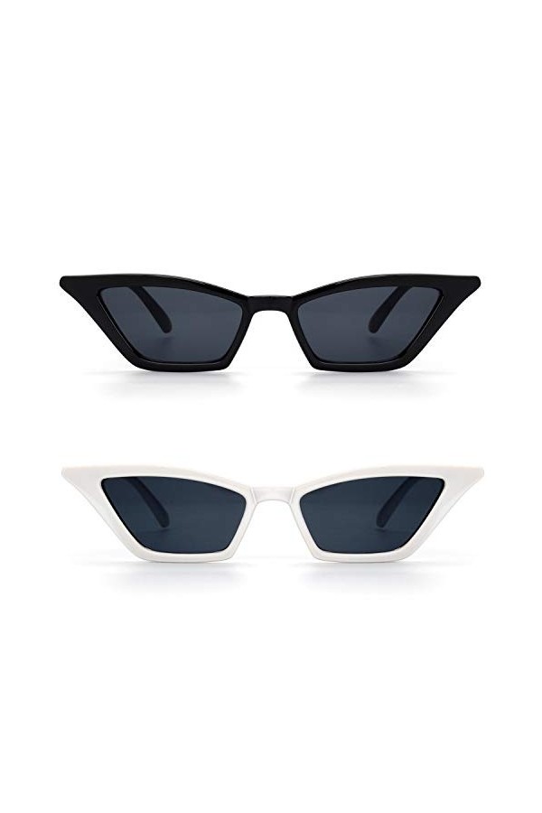 GQUEEN Lunettes de Soleil Femme Oeil de Chat Classique Vintage Mode Protection UV400,GQS8