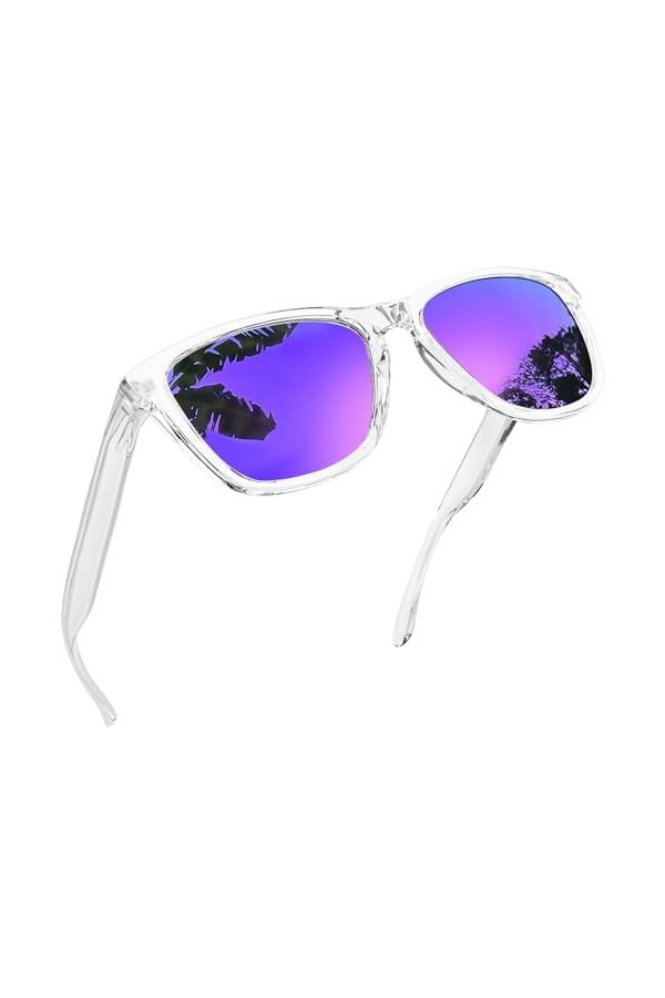 Joopin Lunettes de Soleil Femme Polarisées Lunettes de Soleil Homme Miroir Conduite Classique Rétro Ultra Légère Protecton UV