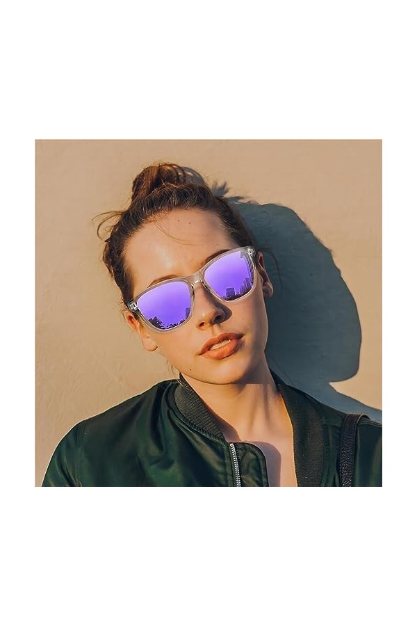 Joopin Lunettes de Soleil Femme Polarisées Lunettes de Soleil Homme Miroir Conduite Classique Rétro Ultra Légère Protecton UV