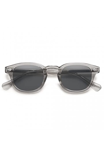 SOJOS Occhiali da sole polarizzati da uomo donna tondi retrò vintage con protezione UV400 SJ2251 con montatura grigio cristal