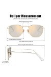 Lunettes de Soleil Polarisée pour Femme Homme Mode Métal Carré Monture Lunettes de Soleil Protection UV400 Monture Doré/Lunet