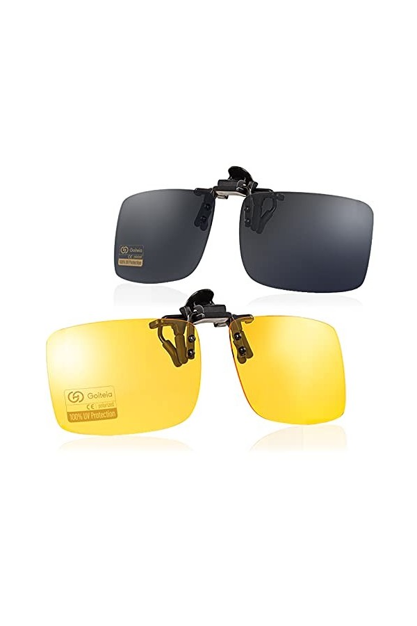 Goiteia Clip polarisé sur les lunettes de soleil sur Lunettes hommes femmes