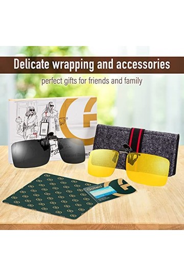 Goiteia Clip polarisé sur les lunettes de soleil sur Lunettes hommes femmes