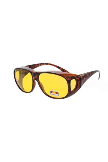 rainbow safety Surlunettes Solaires Polarisee Lunettes de Soleil Conduite Nuit Homme Femme RWN10TLN Turtle Nuit cat.1