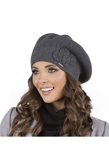 VIVISENCE Femme Béret Classique Et Élégant 7006, Fabriqué en UE, Bleu,UNI