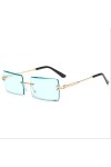 Lunette De Soleil Homme Femme Lunettes De Soleil Rectangulaires À La Mode Lunettes De Cyclisme Anti-Uv Pour Femmes Lunettes S