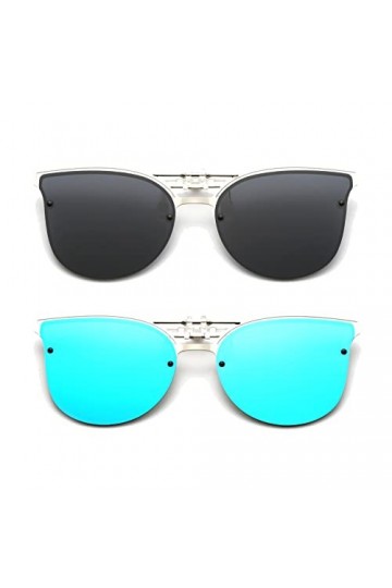 Long Keeper Clip Solaire Pour Lunettes De Vue, Clip Lunettes De Soleil Polarisées, Surlunettes de Soleil pour Femme Homme pou