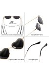 Forme Coeur Lunettes,lunettes pour Fête de Soleil Polarisées en Forme de Cœur pour Femme Festival Hippie Lunettes de Soleil V