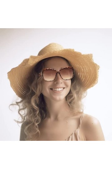 JM Lunettes Loupe Solaire Classiques pour Femmes Montures de lunettes Vintage Protection UV Extérieure Noir+Tortue 2.75