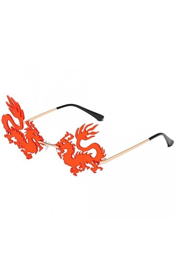 ShFhhwrl Classique des Lunettes De Soleil Lunettes De Soleil Femmes Mode Unique Dragon Flammé Lunettes De Soleil Hommes Rouge