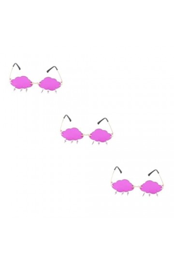 Didiseaon 3 Paires Lunettes De Soleil Nuage Lunettes De Nuage De Fête Lunettes Coeur Lunettes De Soleil De Sport Pour Hommes 