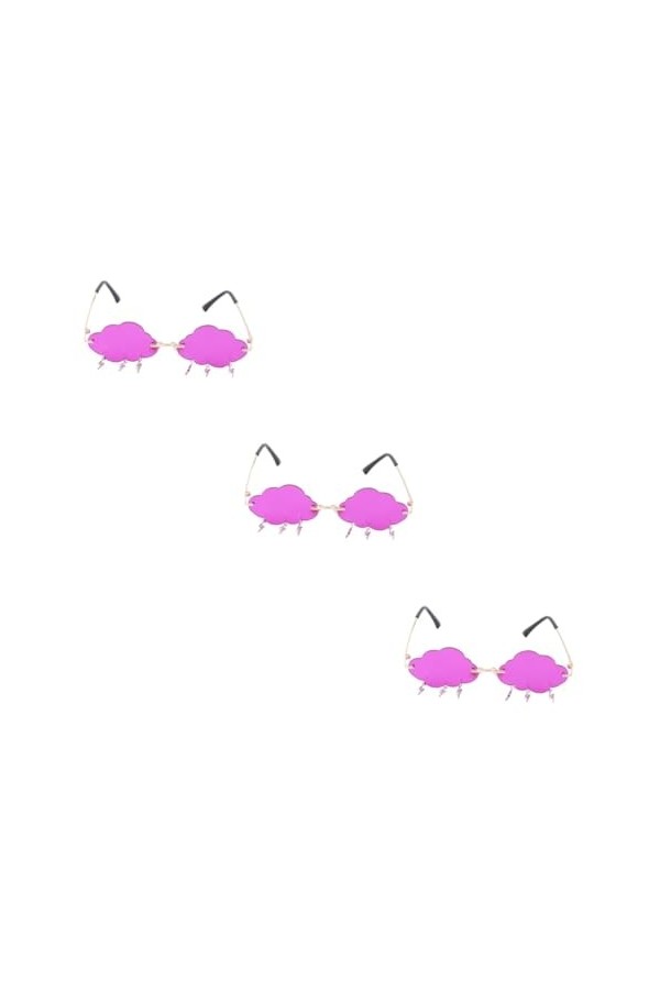 Didiseaon 3 Paires Lunettes De Soleil Nuage Lunettes De Nuage De Fête Lunettes Coeur Lunettes De Soleil De Sport Pour Hommes 
