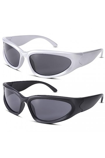 Charfia Lunettes de soleil de sport, lunettes de soleil enveloppantes pour homme, lunettes de soleil pour homme, lunettes de 