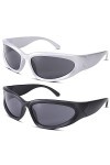Charfia Lunettes de soleil de sport, lunettes de soleil enveloppantes pour homme, lunettes de soleil pour homme, lunettes de 