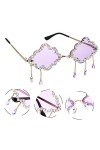 CALLARON 2 Paires De Lunettes De Soleil Nuage Lunettes Rave Accessoires Rave Lunettes De Soleil Cool Accessoires Esthétiques 