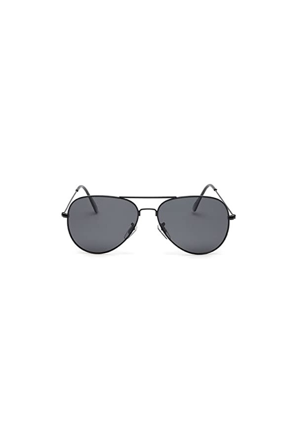 YOJUED Lunettes de soleil polarisées rétro pour homme et femme, protection UV400, A-noir gris, taille unique