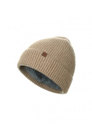 BICKLEY + MITCHELL Bonnet Super Doux et Cozy pour Femme avec Doublure en Fausse Fourrure 2018-01-10-15, Beige, Taille Unique