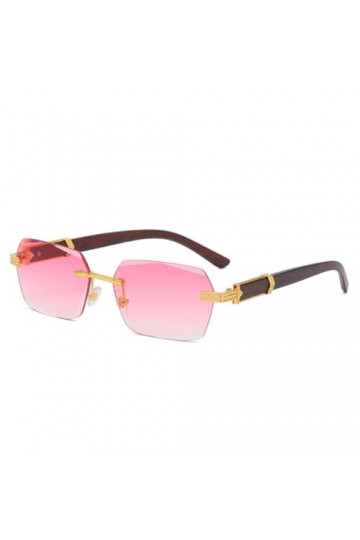 HPIRME Lunettes de soleil rétro petites rectangulaires pour femmes, lunettes de soleil carrées sans monture pour hommes, styl