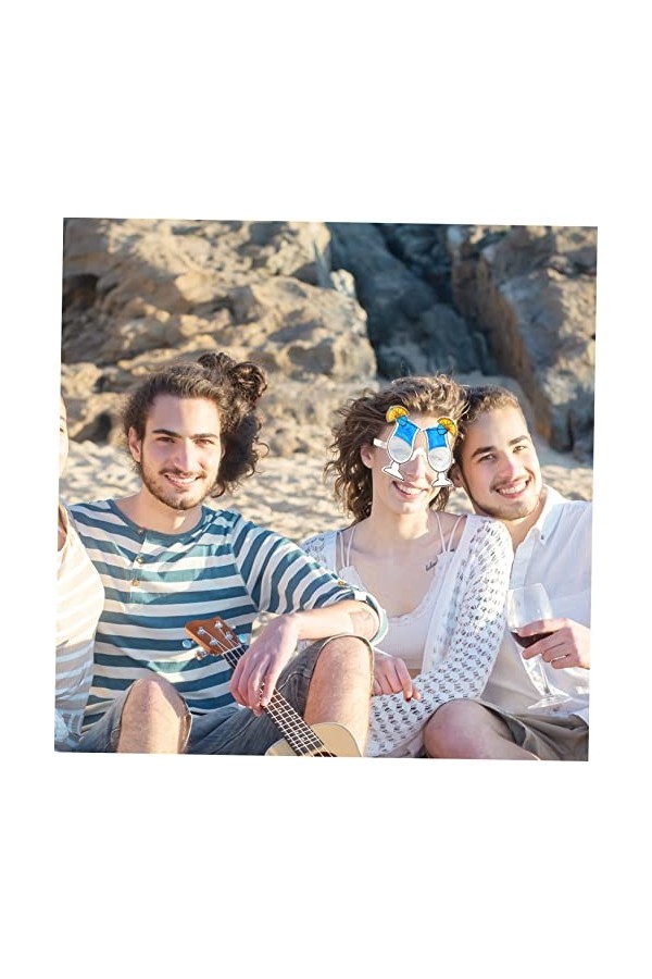 ibasenice 6 Paires Lunettes Flamant Rose Lunettes De Soleil De Quai Pour Femmes Lunettes Tropicales Lunettes De Soleil Tendan