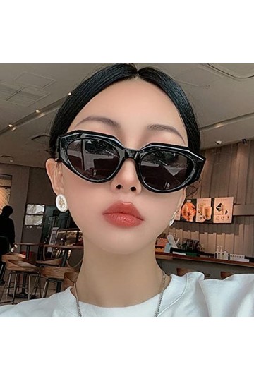 BANLV Lunettes de Soleil étroites irrégulières Femmes Cool Lunettes de Soleil européennes et américaines