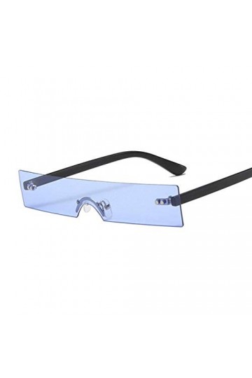 Lunettes de soleil carrées roses de mode Dames transparentes Petite lentille Lunettes de soleil à une pièce Voyage Paignade M