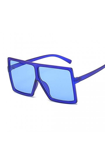 DLSM Lunettes de soleil carrées Big Cadre Sunglasses à charnière Terminé Retro Lunettes de soleil à cheval Pêche à cheval Alb