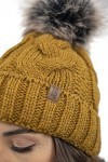 VIVISENCE Filloo Bonnet Et Écharpe Ensemble dhiver 7014Kmpl, Jaune,UNI