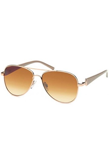 styleBREAKER Aviateurs féminins avec verres teintés, lunettes de soleil avec branches laquées et strass 09020053, couleur:Mon