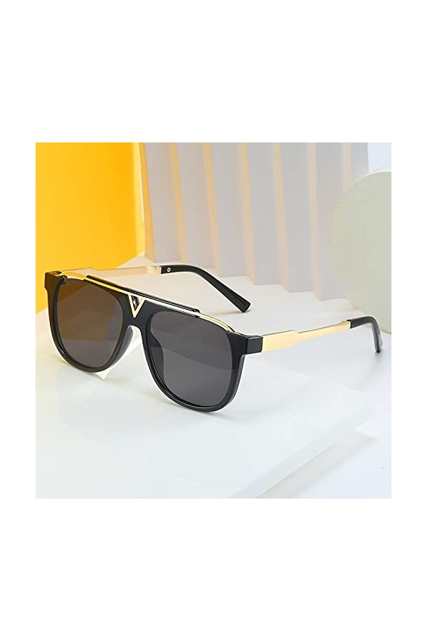 BANLV Lunettes de Soleil Femmes Lunettes Creuses Lunettes de Soleil de Photographie de Rue européennes et américaines