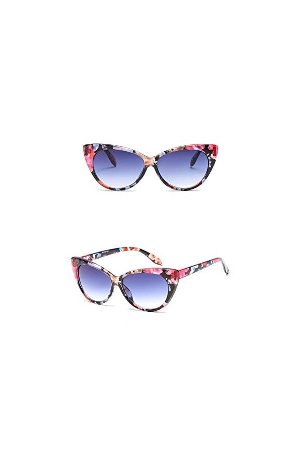 ZYIZEE Lunettes de Soleil Petit Classique Femmes Lunettes de Soleil Femme Vintage en Plastique Oeil de Chat Lunettes de Solei