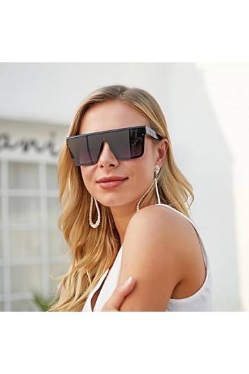 BANLV Lunettes de Soleil Femme Lunettes de Soleil européennes et américaines à Grande Monture