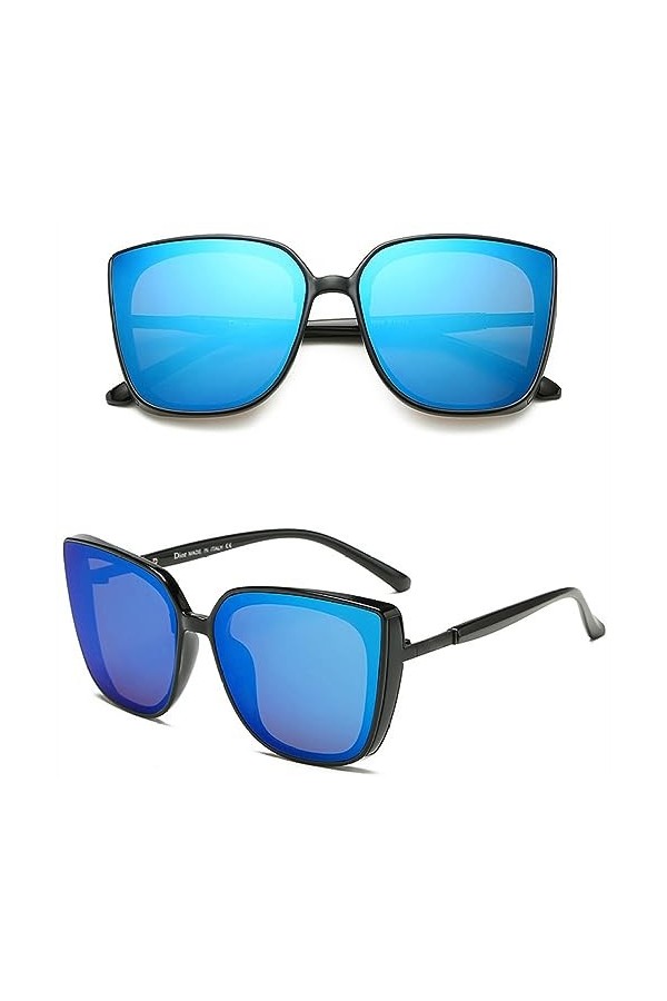 Lunettes de Soleil Femmes Cat Eye Lunettes de Soleil Femme Outdoor Shopping Shades Homme Conduite Lunettes, Gris Clair, Taill