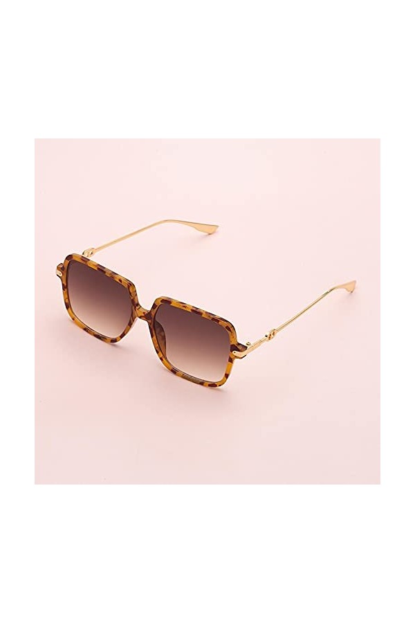 BANLV Lunettes de Soleil à Monture carrée pour Femmes Lunettes de Soleil européennes et américaines pour Femmes