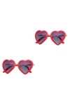 SOIMISS 2 Pièces Lunettes À Monture Colorée Lunettes De Soleil Pour La Saint-Valentin Lunettes Pour La Saint-Valentin Lunette
