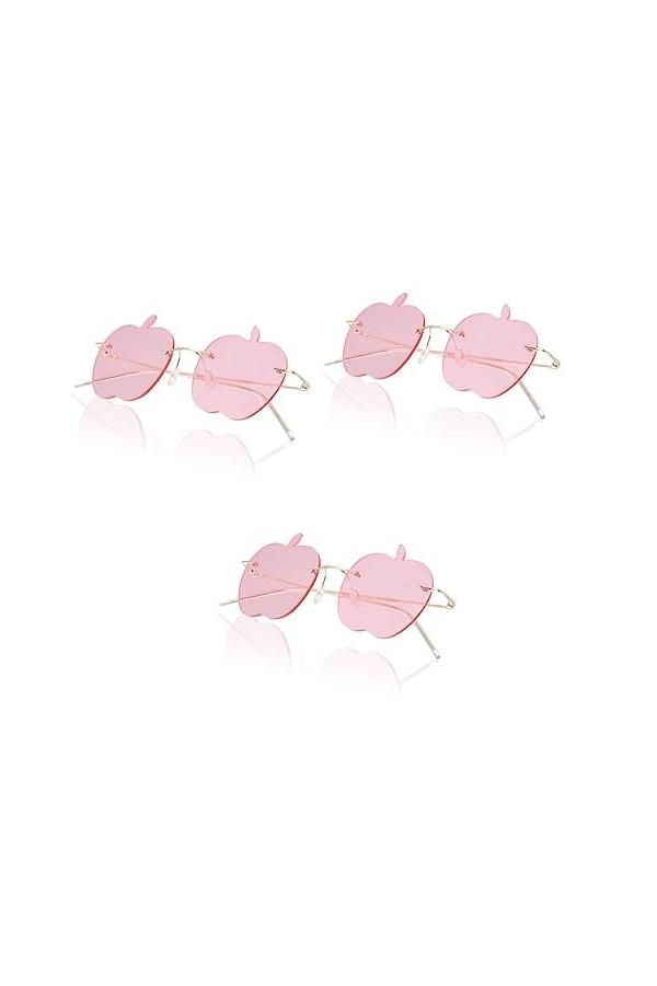 GALPADA 3 Paires Lunettes De Soleil Drôles Lunettes De Soleil Tendance Pour Femmes Lunettes De Soleil Colorées -forme Lunette