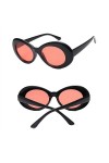 HPIRME Femmes Ovale Lunettes de Soleil Paillettes Lentilles Lunettes Bonbons Coloré Cadre Transparent Lunettes de Soleil UV40