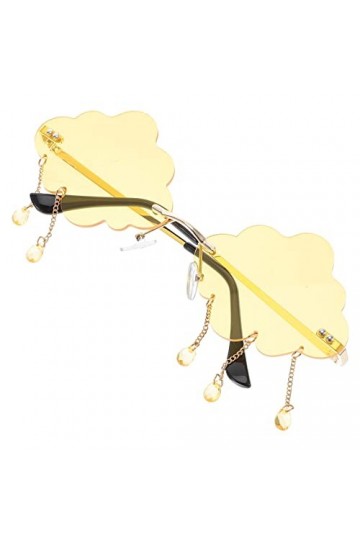 USHOBE 3Pcs Lunettes De Soleil Décoratif Nuage Lunettes Funky Sans Monture Mignon Disco Lunettes Vintage Lunettes De Soleil S