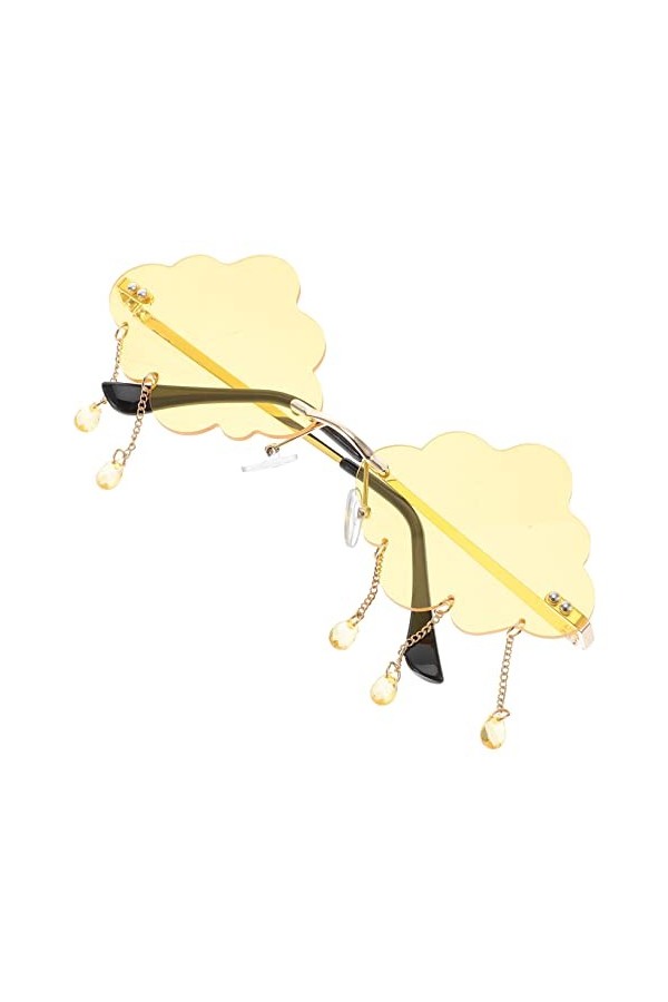 USHOBE 3Pcs Lunettes De Soleil Décoratif Nuage Lunettes Funky Sans Monture Mignon Disco Lunettes Vintage Lunettes De Soleil S