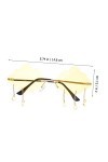USHOBE 3Pcs Lunettes De Soleil Décoratif Nuage Lunettes Funky Sans Monture Mignon Disco Lunettes Vintage Lunettes De Soleil S