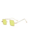 LUOXUEFEI De Soleil Lunettes Petites Lunettes De Soleil Carrées Hommes Noir Jaune Verre Rouge Petites Lunettes De Soleil Pour
